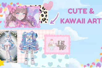 create a kawaii n cute image for 5 dollars made by a cat