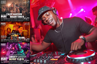 do dj, hip hop, concert, sport, club, event party flyer
