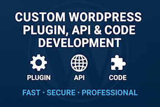 develop a custom wordpress plugin, API, or custom PHP code