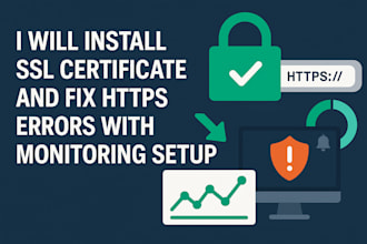 install SSL certificate and fix https errors with monitoring setup