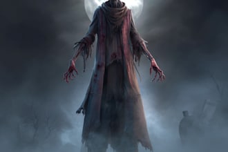paint scary horror character concept art