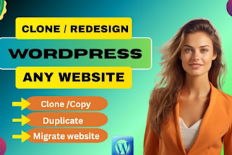 redesign clone migrate or duplicate website to wordpress elementor