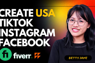 create usa instagram usa facebook usa tiktok account with organic promotion ads