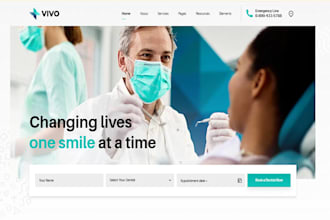 design medical, healthcare, or dental clinic website with booking and SEO