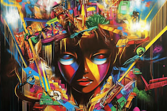 create custom graffiti art designs murals and wall arts