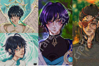 draw your character in my anime or manhwa art style