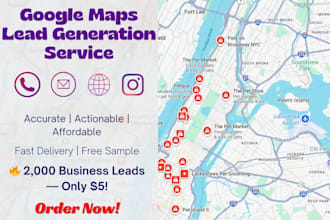 scrape google maps for business leads and data