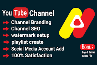 create youtube channel setup and optimize professionally
