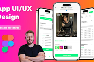 design your app UI UX with a clickable prototype in figma