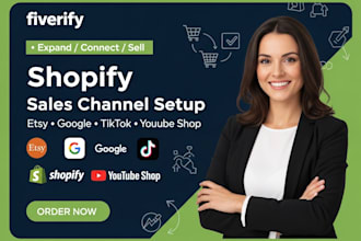 set up shopify sales channel etsy integration goggle tiktok youtube shop website
