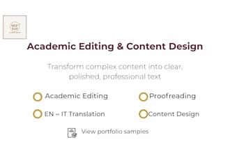 be your italian native copy editor
