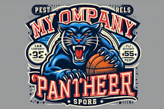 design premium vintage panther sport mascot logo t shirt design