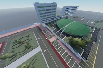 build roblox game environment, roblox map, city map and  game assets