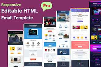 design responsive HTML email template or newsletter