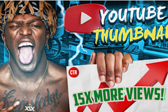 design catchy unique thumbnail for youtube