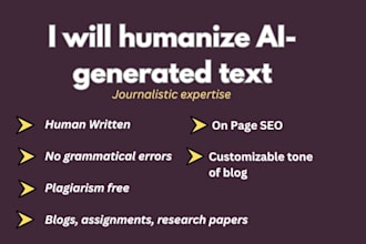 edit proofread and humanise your ai generated content
