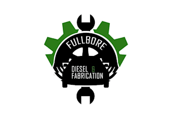make innovative eye catching logo for full bore diesel fab