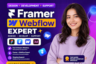 design or develop framer website, figma to webflow framer, webflow website