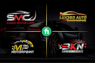 do automotive car detailing car wash and automobile racing logo