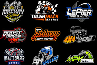 do automotive, repair, car racing and car wash logo