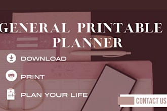 create general printable planner of your choice