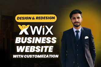 design and redesign wix business website with customization
