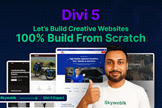 design a modern divi 5 wordpress website or landing page