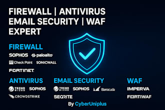 set up and configure sophos, fortinet palo alto firewalls and others