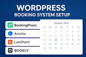 set up appointment booking system with bookingpress amelia latepoint or bookly