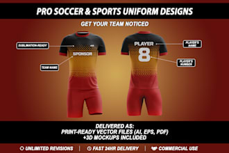 design a custom soccer jersey for a team or club