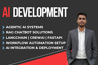 develop ai agents, rag systems, and automation workflows
