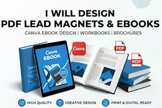 design professional lead magnet, lead magnet design, brochure design workbook