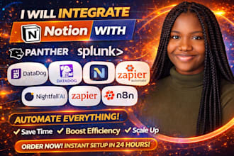 integrate notion with panther splunk datadog nightfall ai zapier automation n8n