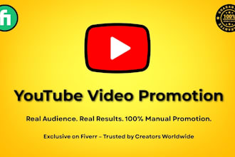 do organic youtube video promotion for real audience growth