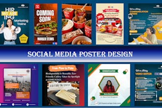 be your professional social media poster designer for fb,insta