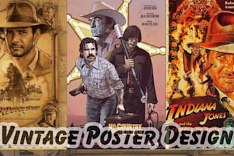 draw 70s 80s vintage retro illustration for movie poster design, horror posters