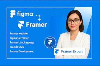 design framer website framer landing page framer website development