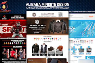 design a professional alibaba minisite for your business profile