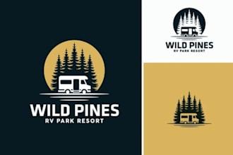design simple cabin air bnb logo