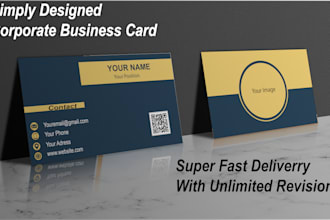 design three types of business card within a short time