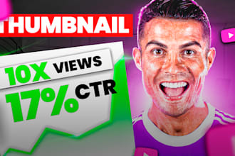 design a pro youtube thumbnail for high CTR and clicks