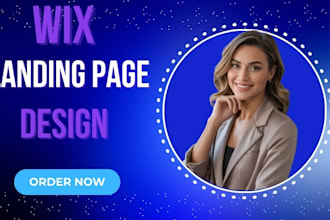 design professional wix website with a modern and sleek layout landing page