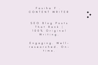 write SEO blog posts and engaging articles for your website