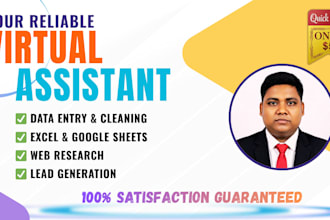 be your accurate virtual assistant for 2 hours data entry and excel