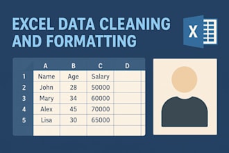 clean, merge, format and split data in columns in excel