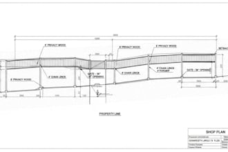 do fence shop drawing fence layout plan design