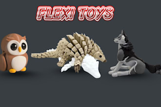 sculpt 3d articulated model, 3d bjd, flexi model and toys for 3d printing stl