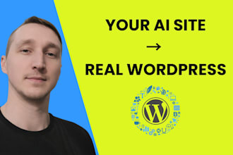 convert your claude, lovable or ai generated site to wordpress