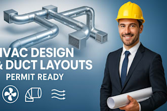 design hvac duct layouts and ventilation drawings for permit approval