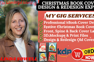 design or redesign your christmas, ebook, or KDP book cover